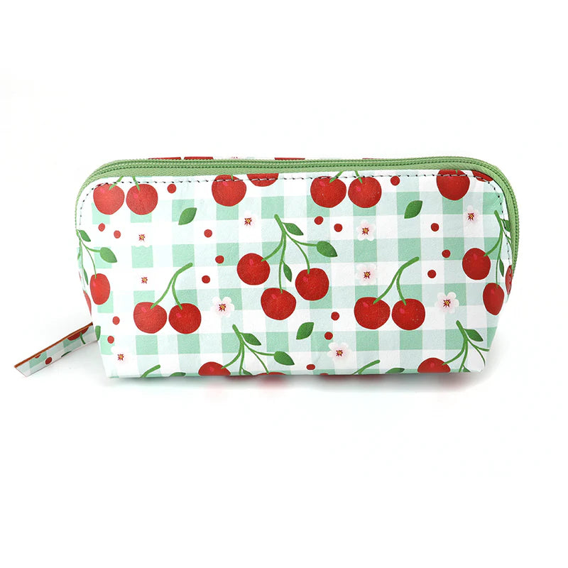 PoM Cherry Gingham Travel Pouch