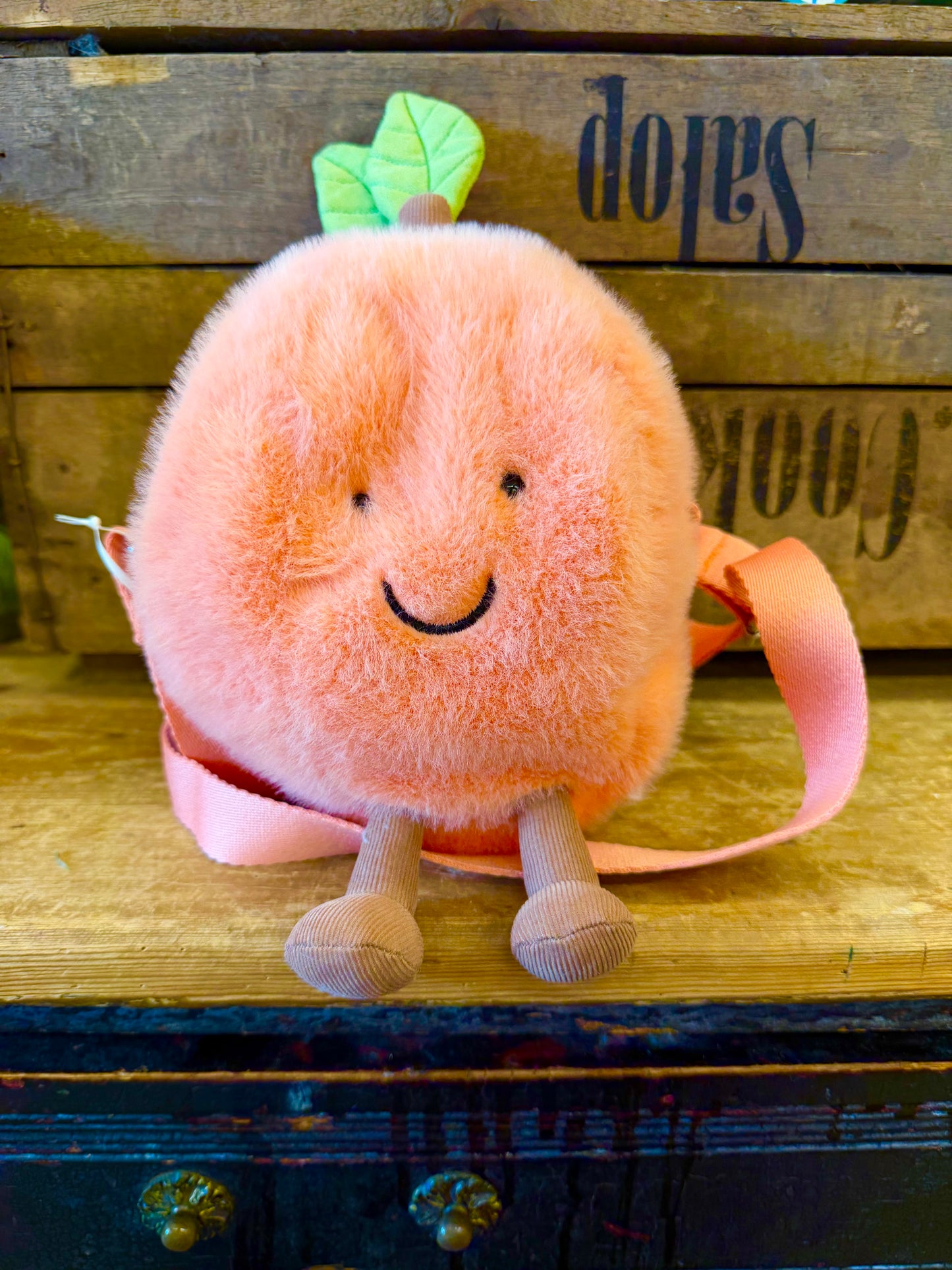 Jellycat Amusables Peach Shoulder Bag