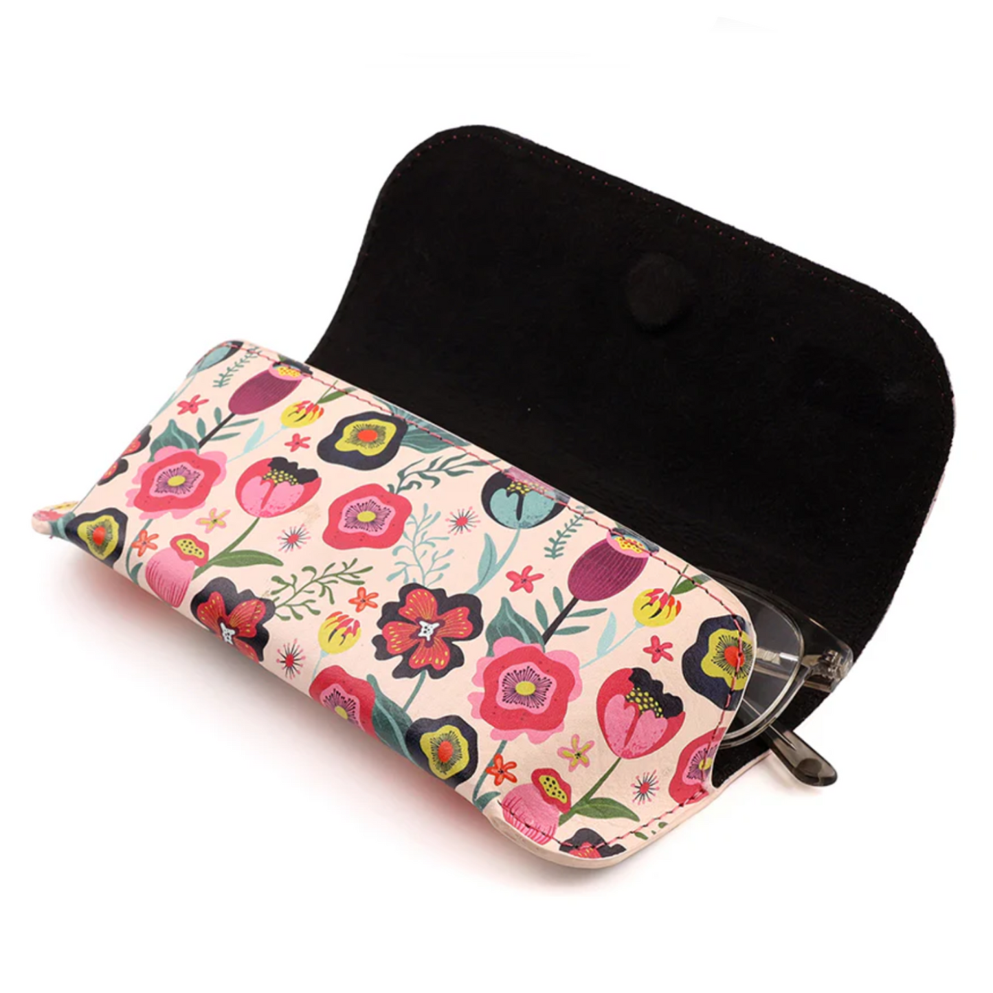 PoM Pink Floral Glasses Case