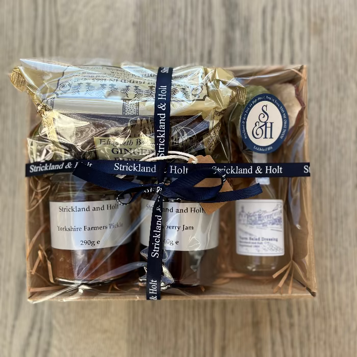 Strickland and Holt Hamper 1 wrapped Strickland and Holt Hamper 1 wrapped