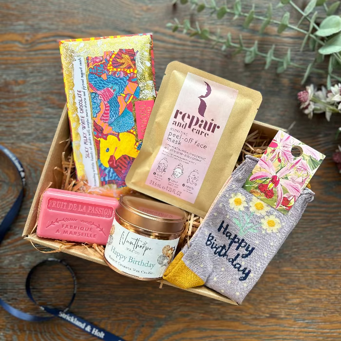 Strickland and Holt Happy Birthday Hamper Unwrapped Strickland and Holt Happy Birthday Hamper Unwrapped