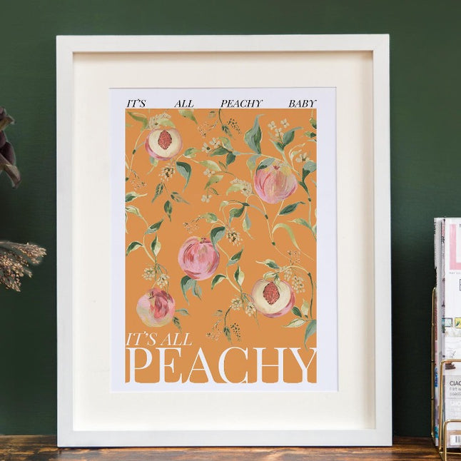 It's All Peachy - Warm Orange Base- A4 Matt Print