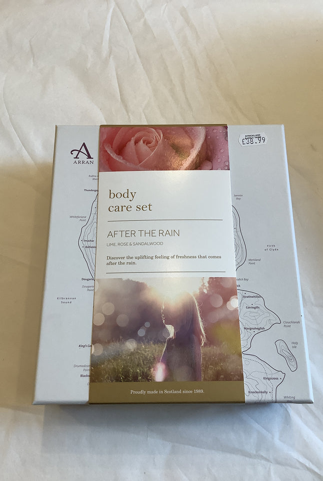 Arran after the rain body care set