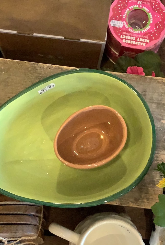 Avocado dipping bowl