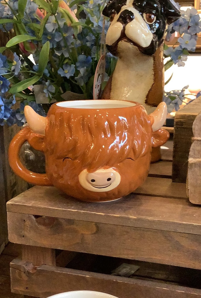 Highland cow mug