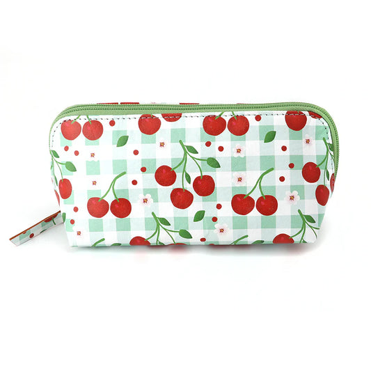 PoM Cherry Gingham Travel Pouch