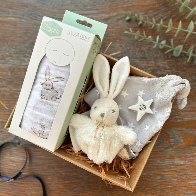 Strickland and Holt Baby Hamper unwrapped