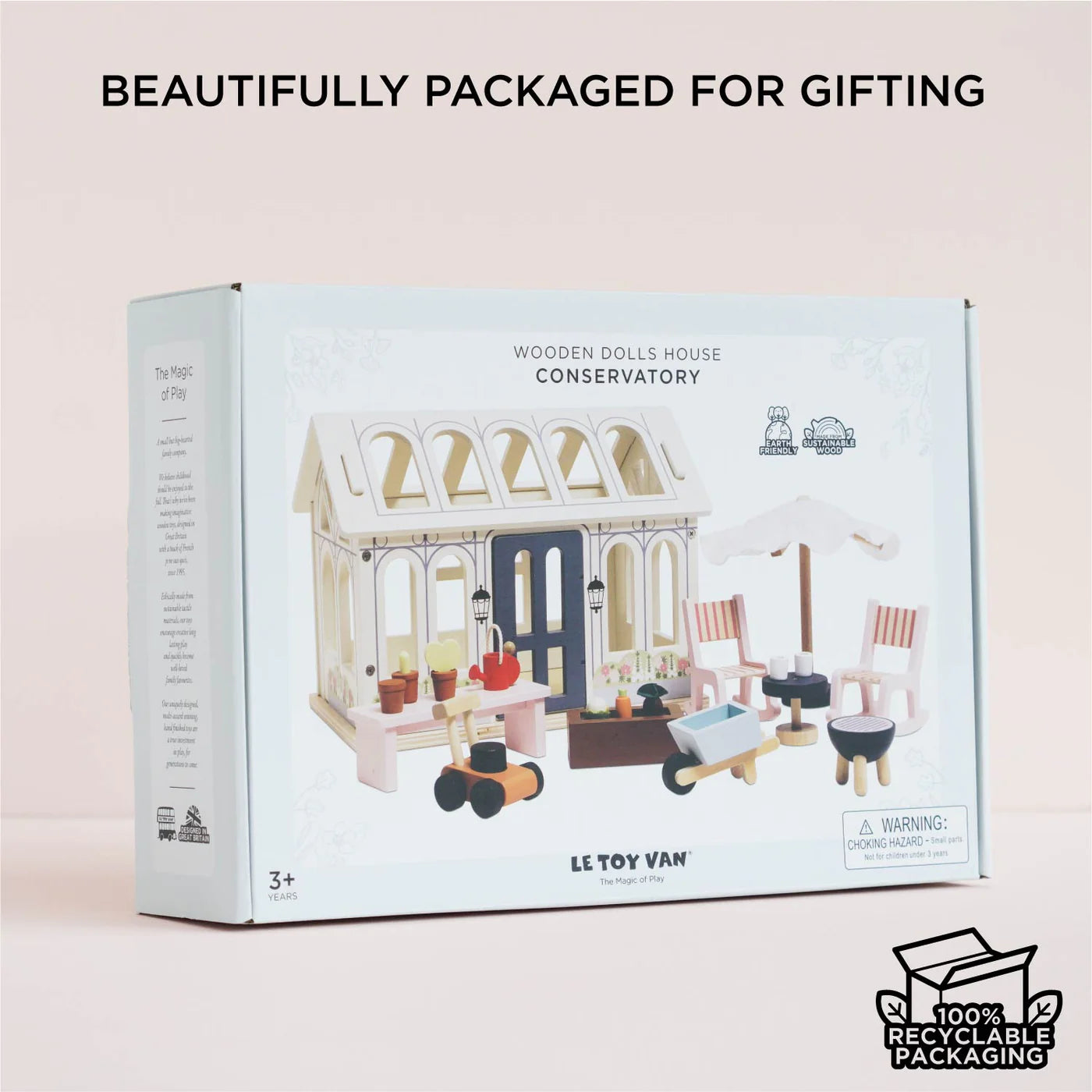 Wooden Dolls House Conservatory Set