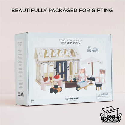 Wooden Dolls House Conservatory Set