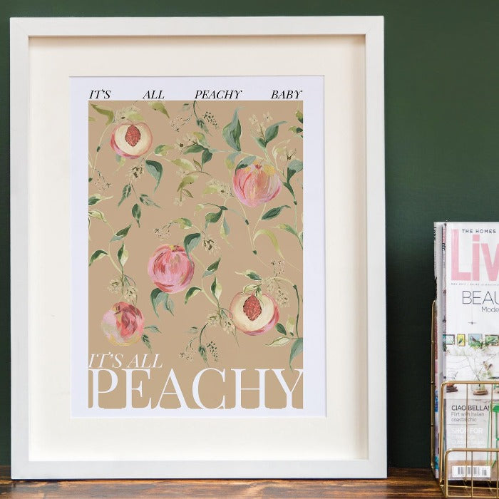 It's All Peachy - Cream Base- A4 Matt Print