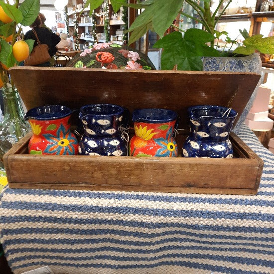Spanish coloured jugs