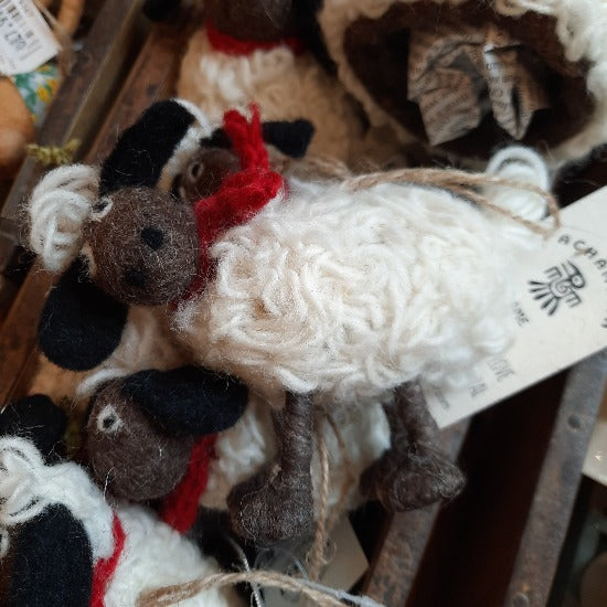 Woolly Sheep Hanging Decoration