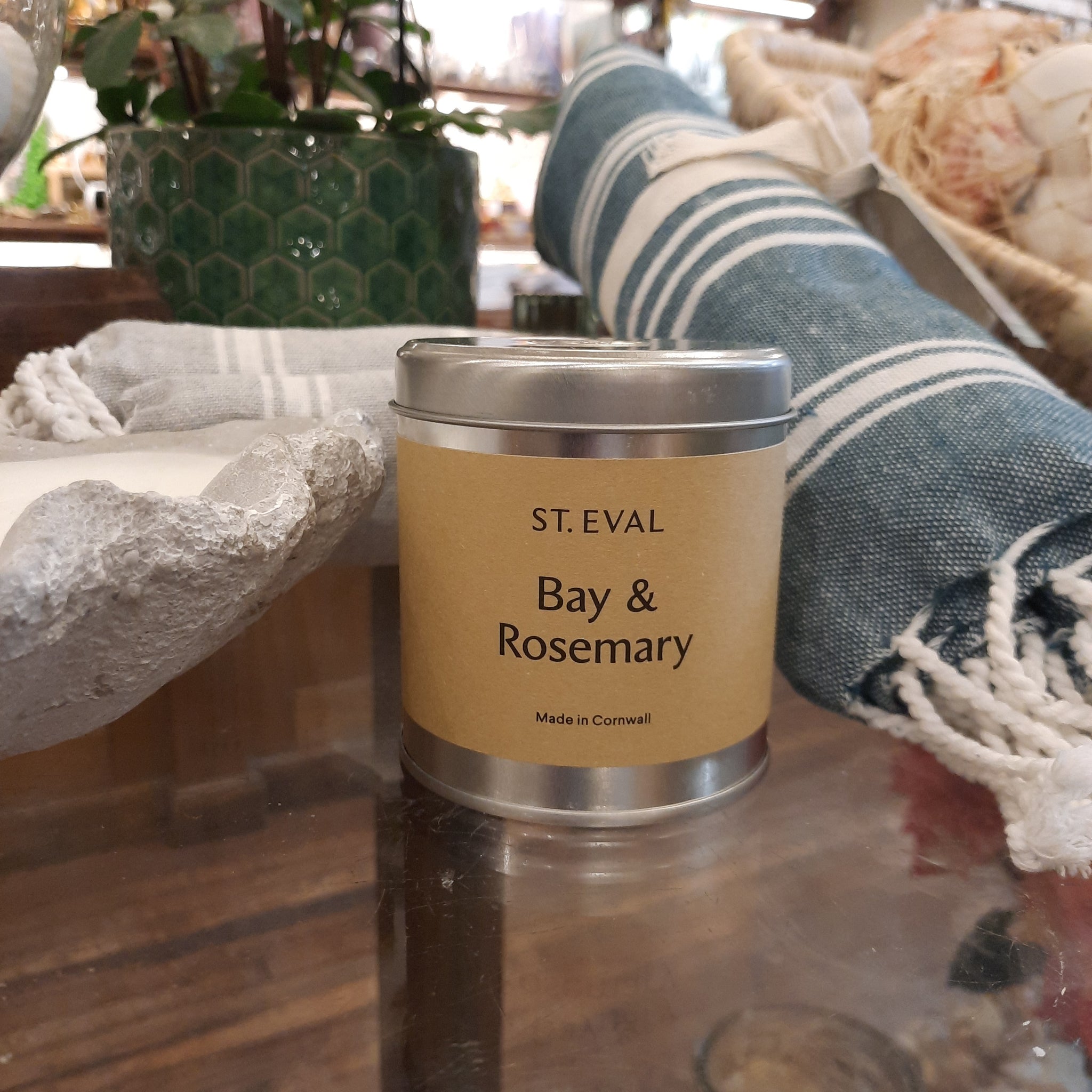 St Eval Bay and Rosemary tin candle