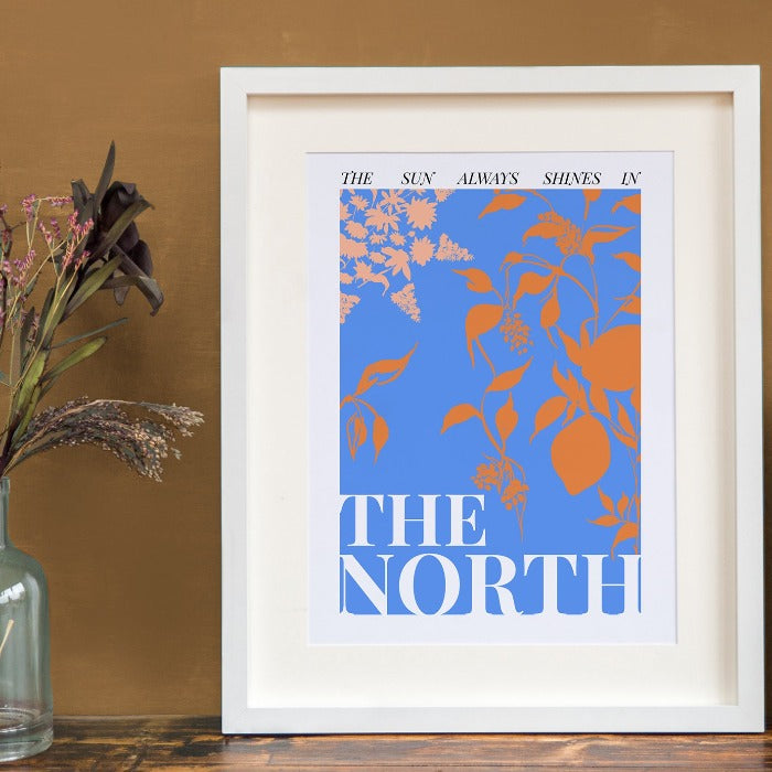 The North Print - Cornflower Blue- A4 Matt Print