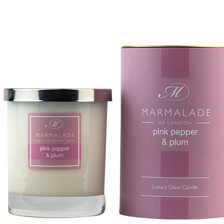 Marmalade Pink Pepper & Plum Large Glass Candle