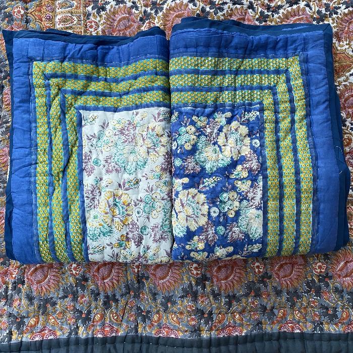 Cotton Kantha Reversible Quilts or Throws - 100 x140 cms